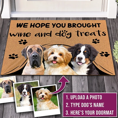 Paillasson personnalisé avec photo de chien pour décoration d'entrée