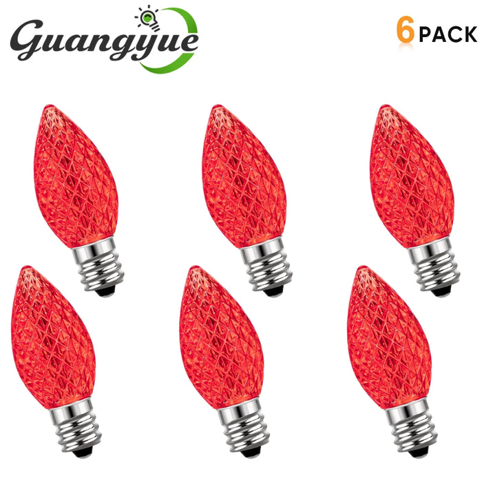 ampoules led c7 multicolores rouge jaune vert bleu orange texture diamantée vintage base e12