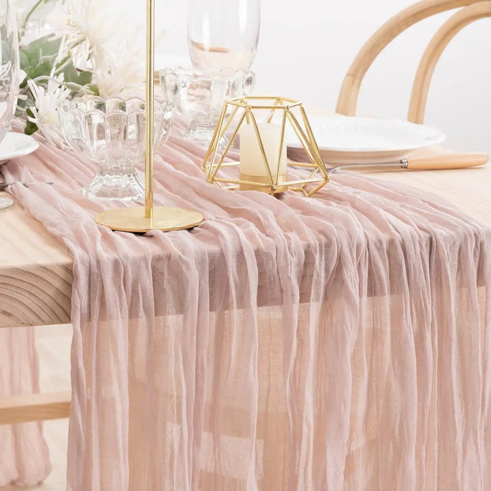 serviette table plissée rose clair décorative maison 100% polyester