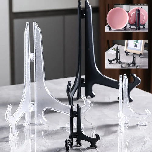 support présentation transparent cadre photo assiette décoration table mariage moderne minimaliste