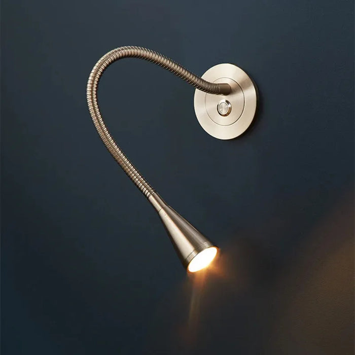 Applique murale LED flexible pour lecture au lit, design moderne en aluminium