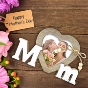 cadre photo maman papa bois texturé familial décoration intérieure souvenir bébé opaque autoportant