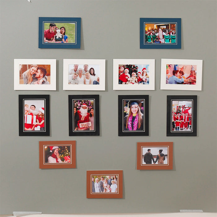 Cadre photo carton multicolore noir lot de 5