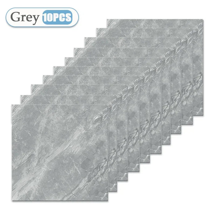 carrelage marbré blanc gris moderne adhésif résistant eau pvc pet xpe 30x30cm