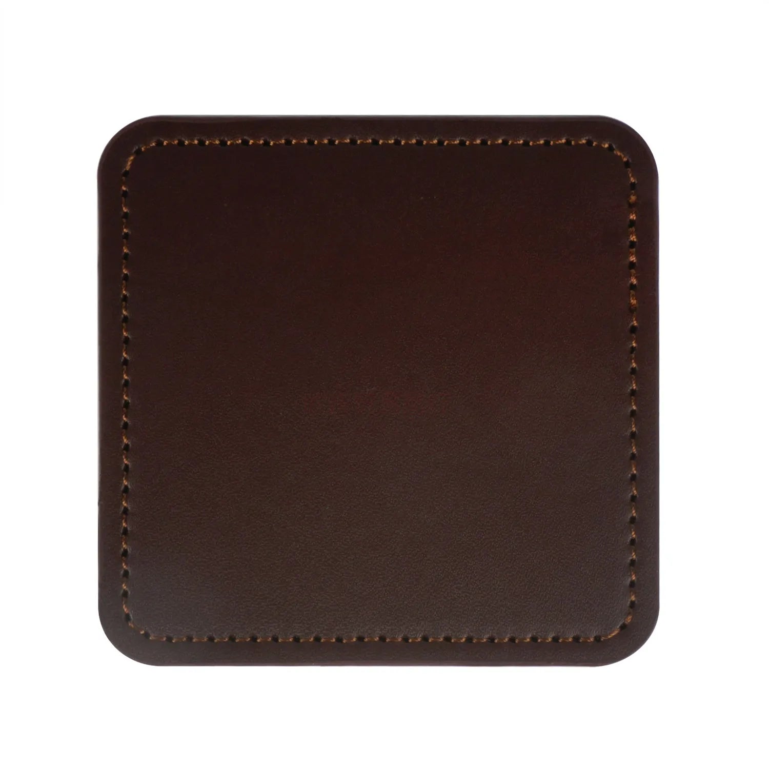 Un portefeuille en cuir brun foncé avec une finition soignée et élégante.