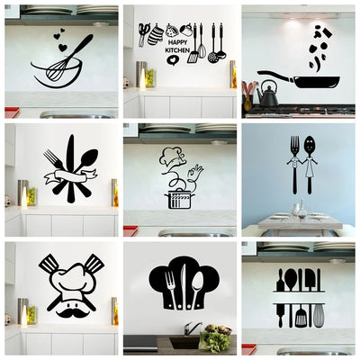 Sticker mural avion bleu ciel pour décoration de cuisine moderne