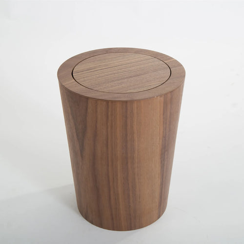 pot papier bois marron clair couvercle roulant moderne respectueux environnement