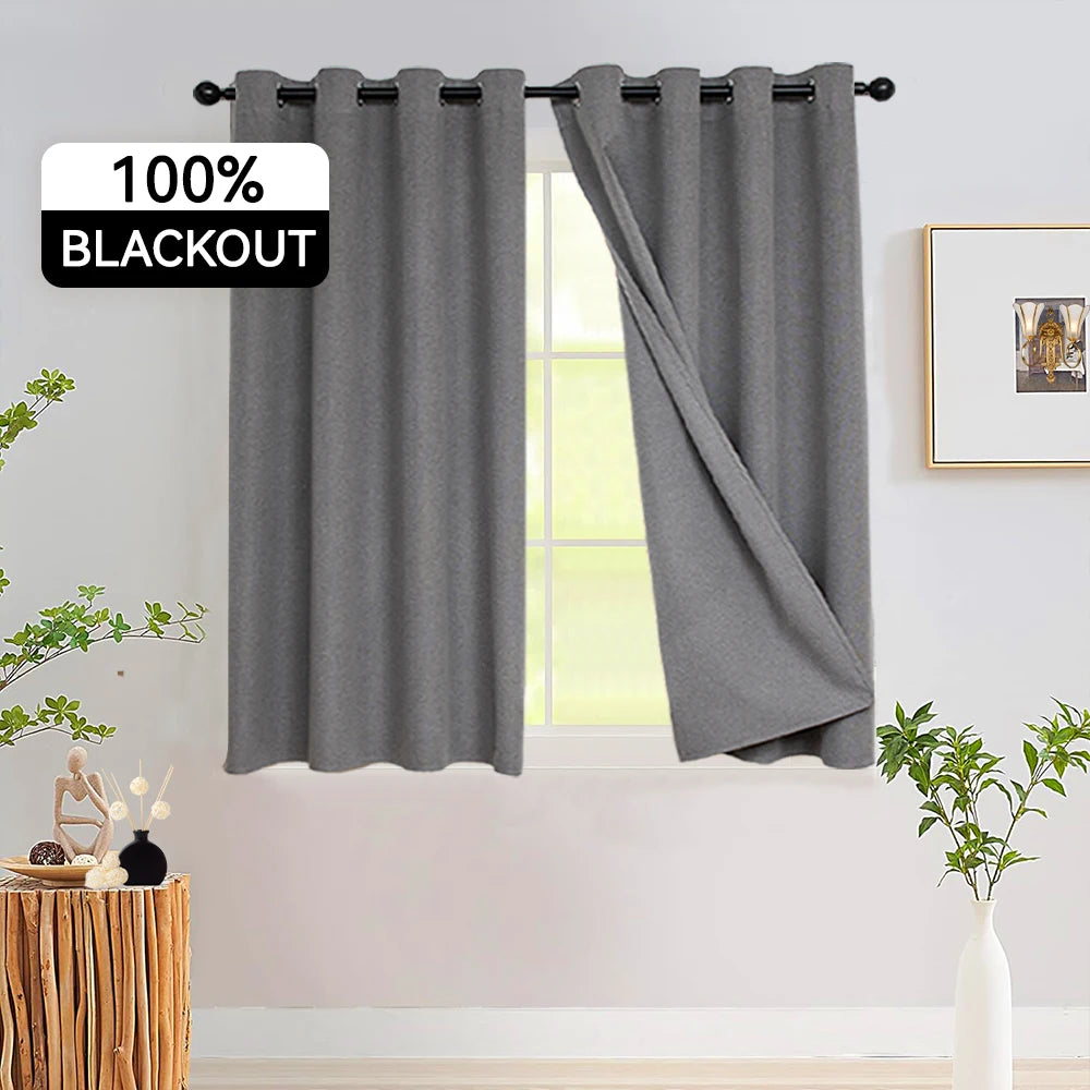 Rideau gris uni de taille 180x240
