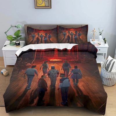 Housse de couette Stranger Things 3D orange