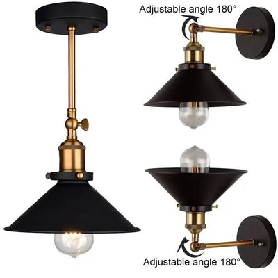 Applique murale style industriel en fer noir
