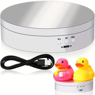 présentoir rotatif blanc miroir rechargeable bijoux accessoires deco canards vase floral