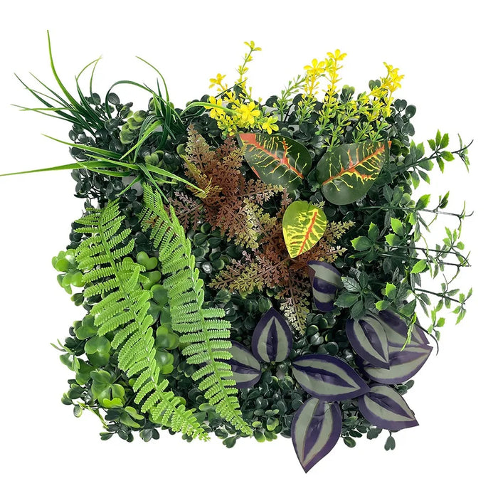 plantes artificielles feuilles variées moderne naturel extérieur anniversaire exposition verte rouge blanche jaune violet