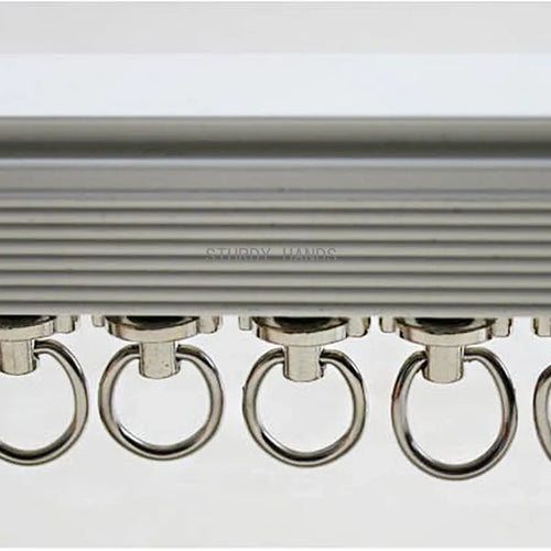 Rail rideau coulissant 26mm avec 20 planeurs en alliage aluminium pour fenêtres