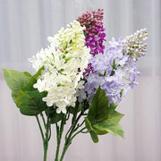 branche fleurs artificielles lilas blanc violet lavande vert décoration intérieure floral flexible