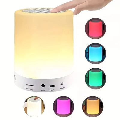 Lampe de chevet tactile sans fil Bluetooth LED colorée