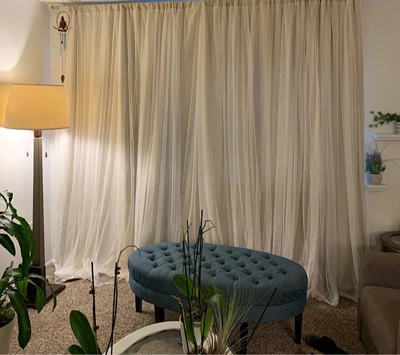 Rideau double beige