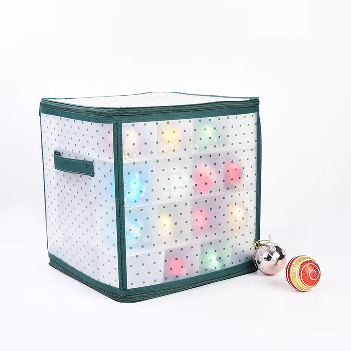 Boîte de rangement boules de Noël 64 compartiments vue d'ensemble
