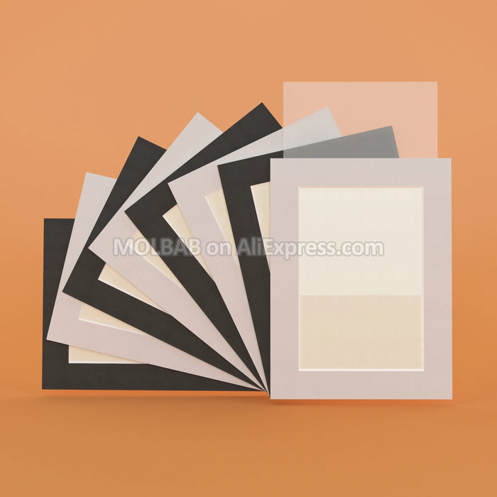 Lot de 8 cadres photo en carton blanc et noir