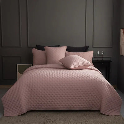 Housse de couette taupe Stitch réversible avec taies d'oreiller