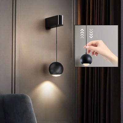 Applique murale réglable noire pour tête de lit moderne