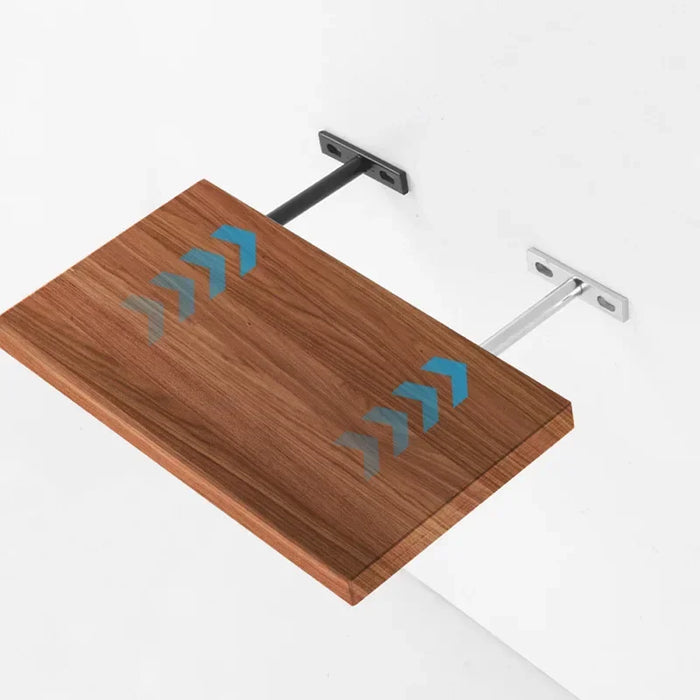 Support mural invisible pour étagère flottante en métal nickelé