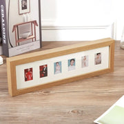 cadre photo multiple bois clair moderne minimaliste photos verre chambre enfant decoration