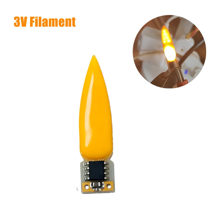 flamme led jaune effet scintillement décoration parti anniversaire fêtes noël pilote intégré