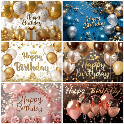 Toile de fond anniversaire bleu avec paillettes or