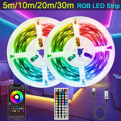 Ruban LED RGB 20 mètres avec télécommande