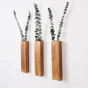 jardinière murale bois clair fleurs séchées vases muraux minimaliste fixations muralesintérieur decoration