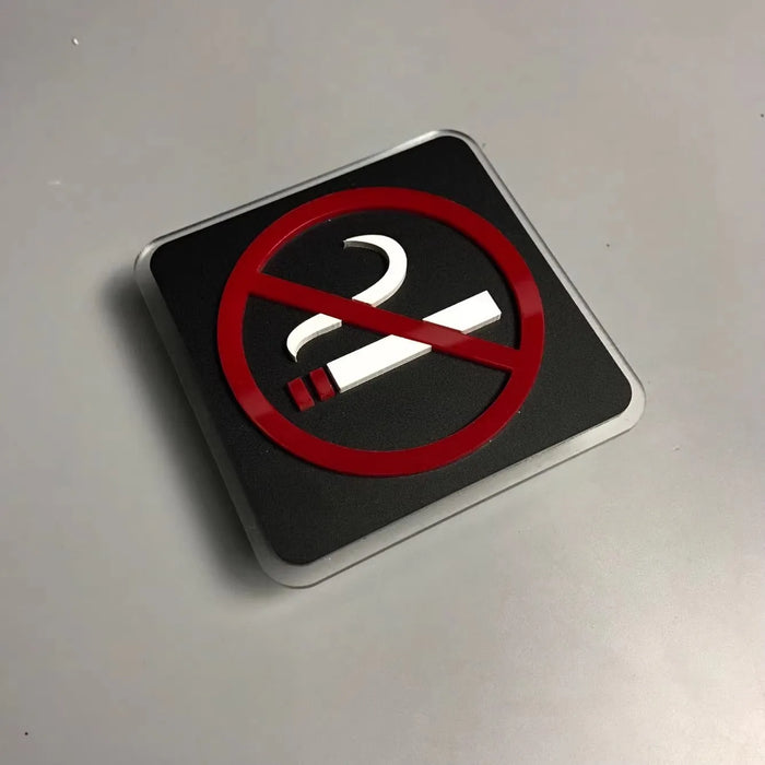 signalétique moderne interdiction fumée caméra personne main hamburger chien déchets rouge noir blanc