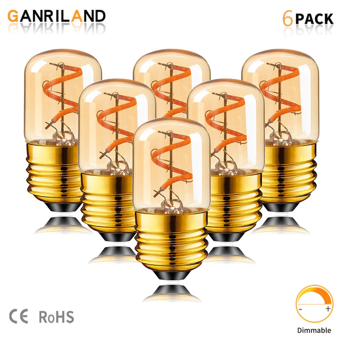 Ampoule LED filament spirale T28 E27 1.5W blanc chaud