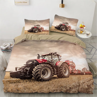 Housse de couette 140x200 garçon Monster Truck à la ferme - Impression 3D