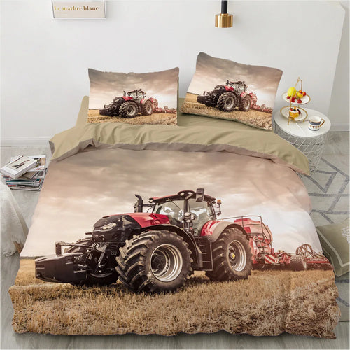 Housse de couette 140x200 garçon Monster Truck à la ferme - Impression 3D