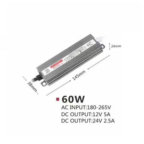 transformateur électrique ip67 étanche ac 220v led driver toroidal noir industrielle 12v 24v 100w