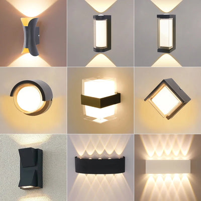 Applique murale LED extérieur étanche installée sur un mur de jardin