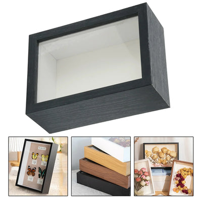 Cadre photo creux 5 cm blanc avec spécimen
