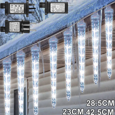 Guirlande lumineuse glaçons LED effet pluie météores Noël