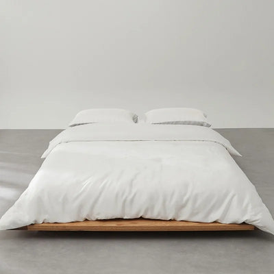 Housse de couette blanche unie en Lyocell 200x230cm