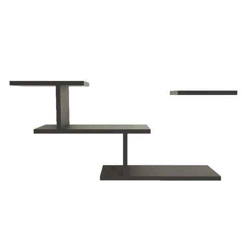 étagère murale sans perçage bois noir contemporaine multifonctionnelle décoration chambre coucher