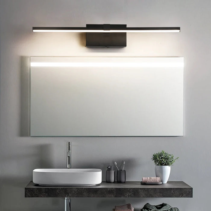 Applique murale LED imperméable blanche et noire pour toilettes - Ombre Interieur