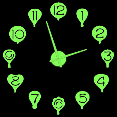 Horloge murale lumineuse ballon à air chaud design moderne blanc