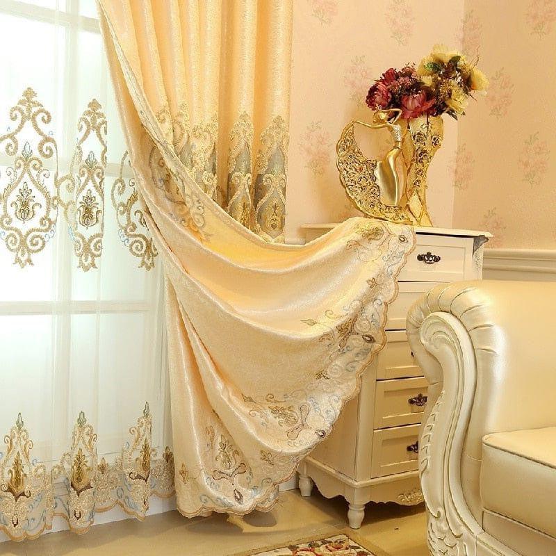 Rideau Beige Et Or | Ombre Interieur