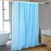 rideau douche bleu clair uni moderne 180x180 cm tringle anneaux plastique