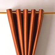 rideau douche moderne orange rouille lisse métalliques tringle dorée