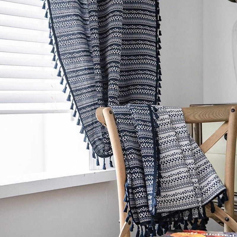Rideau Ethnique Pompon | Ombre Interieur