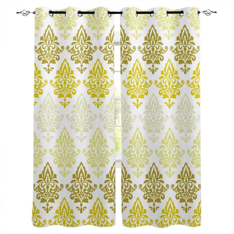 Rideau Occultant Blanc Motif | Ombre Interieur