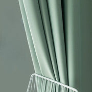 rideau plissé vert opaque voilage blanc transparent tringle dressing moderne minimaliste