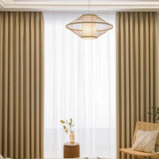 rideau dressing taupe tissu lisse plis réguliers moderne opacité tringle rideau