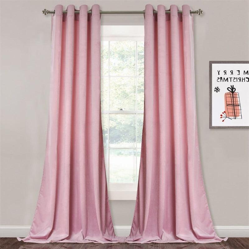 Rideau Rose Velours | Ombre Interieur
